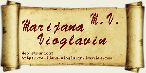 Marijana Vioglavin vizit kartica
